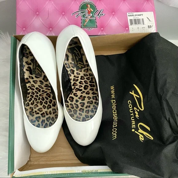 Pin Up Couture White “Harlow” Heels - Picture 12 of 15